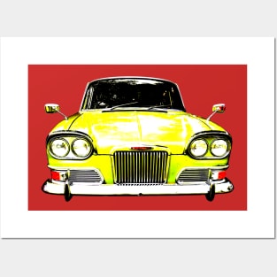 Humber Sceptre Mk1 1960s British classic car high contrast Posters and Art